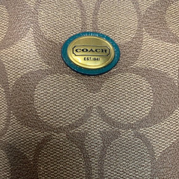 Coach Khaki Peyton Signature Cora Domed Satchel - Picture 3 of 8